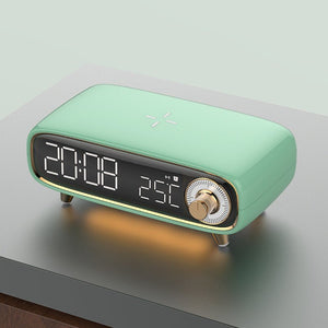 DREAMCLOX 五合一無線充電藍牙音箱 溫度時鐘 小夜燈 / GREEN - UNWIRE STORE