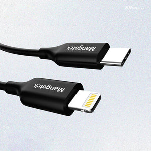 Mangotek USB-C to Lightning 快充數據線 ( 2米 ) ( MFi 認證 ) - 黑 - UNWIRE STORE